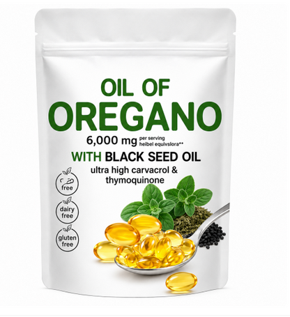 Aceite de Orégano 6000mg con Comino Negro