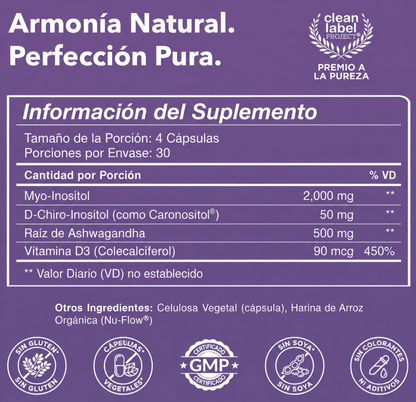 Myo & D-Chiro Inositol 40:1 – Apoyo para Fertilidad, Hormonas y Bienestar