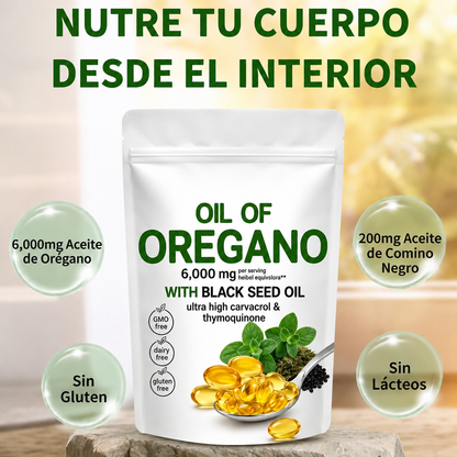 Aceite de Orégano 6000mg con Comino Negro